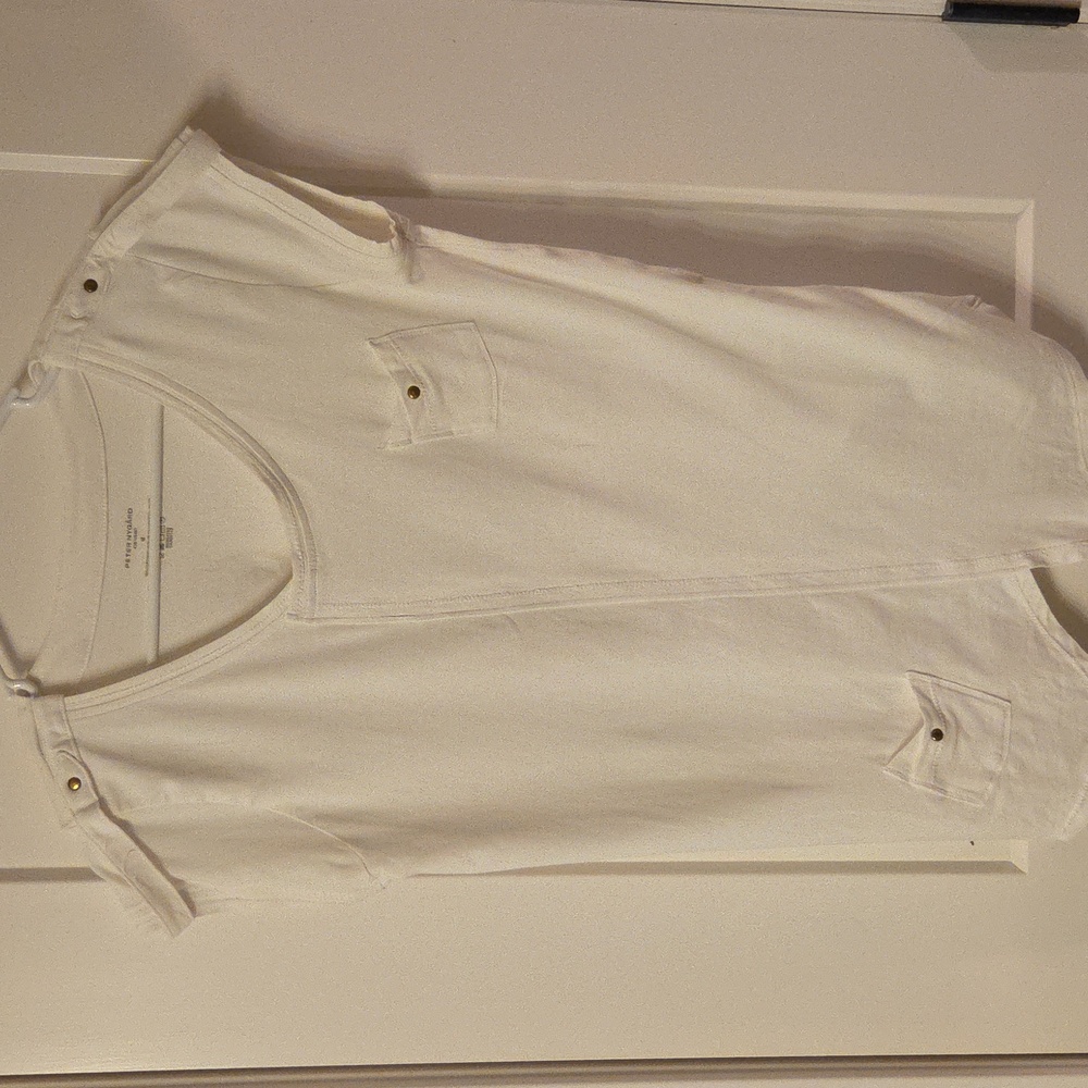 Peter Nygard Off-White Cotton Blend Top